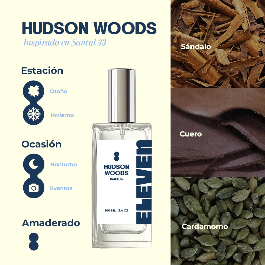 Hudson Woods • Inspirado en Santal 33 de Le Labo ELEVEN